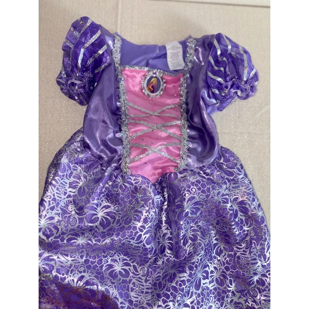 Disney Rapunzel Tangled Costume Dress age 4-6X Purple Pink new Character Cameo